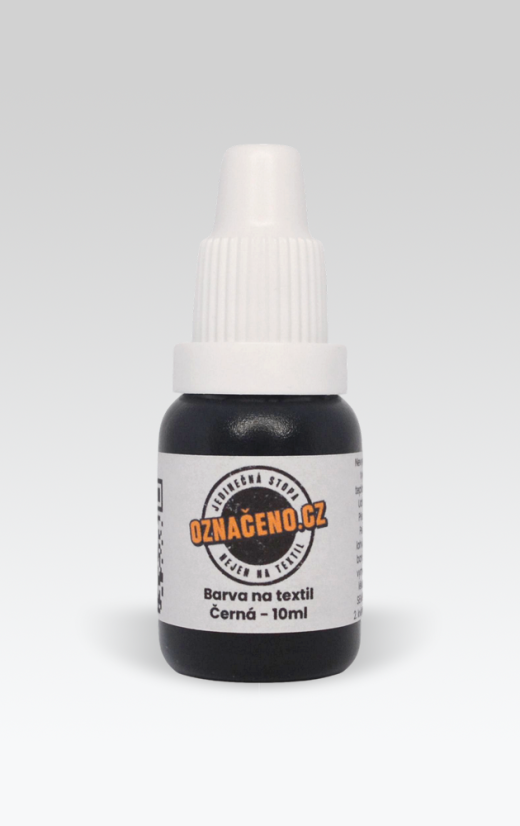 Barva na textil černá - Objem: 10ml